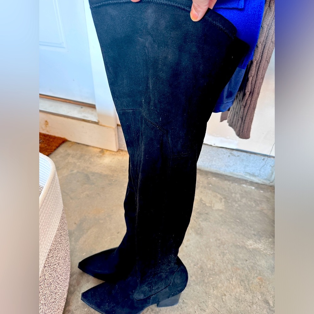 Knee high black boots